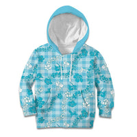 Polu Aloha Hawaii Kid Hoodie Plumeria Lei With Palaka Motif - Polynesian Pride