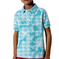 Polu Aloha Hawaii Kid Polo Shirt Plumeria Lei With Palaka Motif - Polynesian Pride
