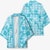 Polu Aloha Hawaii Kimono Plumeria Lei With Palaka Motif - Polynesian Pride