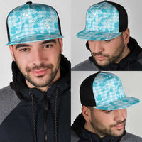 Polu Aloha Hawaii Mesh Trucker Cap Plumeria Lei With Palaka Motif LT14 - Polynesian Pride