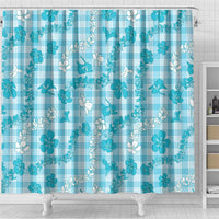 Polu Aloha Hawaii Shower Curtain Plumeria Lei With Palaka Motif - Polynesian Pride