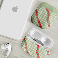 Omaomao Aloha Hawaii AirPods Case Rosebud Lei With Palaka Motif LT14 - Polynesian Pride