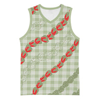 Omaomao Aloha Hawaii Basketball Jersey Rosebud Lei With Palaka Motif - Polynesian Pride