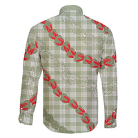 Omaomao Aloha Hawaii Family Matching Short Sleeve Bodycon Dress and Hawaiian Shirt Rosebud Lei With Palaka Motif - Polynesian Pride