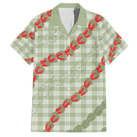 Omaomao Aloha Hawaii Family Matching Tank Maxi Dress and Hawaiian Shirt Rosebud Lei With Palaka Motif - Polynesian Pride