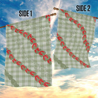 Omaomao Aloha Hawaii Garden Flag Rosebud Lei With Palaka Motif - Polynesian Pride