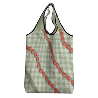 Omaomao Aloha Hawaii Grocery Bag Rosebud Lei With Palaka Motif - Polynesian Pride