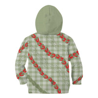 Omaomao Aloha Hawaii Kid Hoodie Rosebud Lei With Palaka Motif - Polynesian Pride