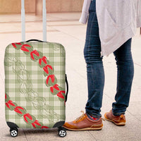 Omaomao Aloha Hawaii Luggage Cover Rosebud Lei With Palaka Motif - Polynesian Pride