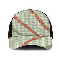 Omaomao Aloha Hawaii Mesh Trucker Cap Rosebud Lei With Palaka Motif LT14 One Size Black Green - Polynesian Pride