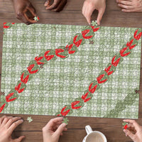 Omaomao Aloha Hawaii Puzzle Rosebud Lei With Palaka Motif - Polynesian Pride