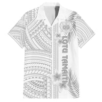 Personalised Samoa White Sunday Hawaiian Shirt Manuia le Aso Sa o Tamaiti Polynesian Plumeria LT14 White - Polynesian Pride