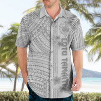 Personalised Samoa White Sunday Hawaiian Shirt Manuia le Aso Sa o Tamaiti Polynesian Plumeria LT14 - Polynesian Pride