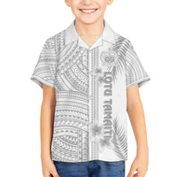 Personalised Samoa White Sunday Hawaiian Shirt Manuia le Aso Sa o Tamaiti Polynesian Plumeria LT14 - Polynesian Pride
