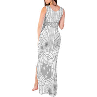 Personalised Samoa White Sunday Tank Maxi Dress Manuia le Aso Sa o Tamaiti Polynesian Plumeria LT14 - Polynesian Pride