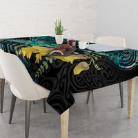 New Zealand Fantail Bird Tablecloth Maori Piwakawaka Kowhai - Paua Shell Pattern LT14 - Polynesian Pride
