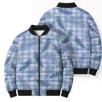 Blue Palaka Hawaii Palapalai Bomber Puffer Jacket Hawaiian Fern LT14 - Polynesian Pride