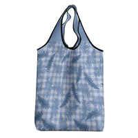 Blue Palaka Hawaii Palapalai Grocery Bag Hawaiian Fern - Polynesian Pride