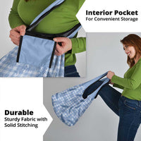 Blue Palaka Hawaii Palapalai Grocery Bag Hawaiian Fern - Polynesian Pride