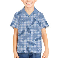 Blue Palaka Hawaii Palapalai Hawaiian Shirt Hawaiian Fern LT14 - Polynesian Pride