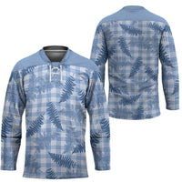 Blue Palaka Hawaii Palapalai Hockey Jersey Hawaiian Fern LT14 - Polynesian Pride