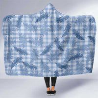 Blue Palaka Hawaii Palapalai Hooded Blanket Hawaiian Fern LT14 One Size Blue - Polynesian Pride