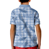 Blue Palaka Hawaii Palapalai Kid Polo Shirt Hawaiian Fern LT14 - Polynesian Pride