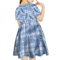 Blue Palaka Hawaii Palapalai Kid Short Sleeve Dress Hawaiian Fern LT14 - Polynesian Pride