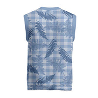 Blue Palaka Hawaii Palapalai Christmas Knitted V-Neck Vest Hawaiian Fern - Polynesian Pride