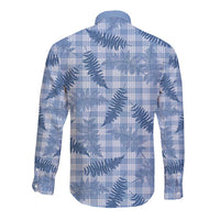 Blue Palaka Hawaii Palapalai Long Sleeve Button Shirt Hawaiian Fern LT14 - Polynesian Pride
