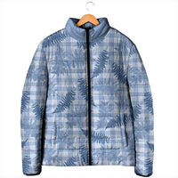 Blue Palaka Hawaii Palapalai Padded Jacket Hawaiian Fern LT14 - Polynesian Pride