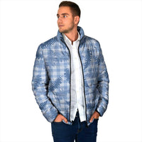 Blue Palaka Hawaii Palapalai Padded Jacket Hawaiian Fern LT14 - Polynesian Pride