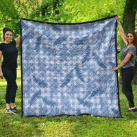 Blue Palaka Hawaii Palapalai Quilt Hawaiian Fern - Polynesian Pride