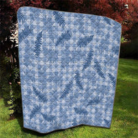 Blue Palaka Hawaii Palapalai Quilt Hawaiian Fern - Polynesian Pride