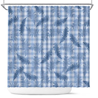 Blue Palaka Hawaii Palapalai Shower Curtain Hawaiian Fern - Polynesian Pride