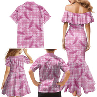 Purple Palaka Hawaii Palapalai Family Matching Mermaid Dress and Hawaiian Shirt Hawaiian Fern - Polynesian Pride