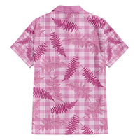 Purple Palaka Hawaii Palapalai Family Matching Off The Shoulder Long Sleeve Dress and Hawaiian Shirt Hawaiian Fern - Polynesian Pride