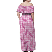 Purple Palaka Hawaii Palapalai Family Matching Off Shoulder Maxi Dress and Hawaiian Shirt Hawaiian Fern - Polynesian Pride
