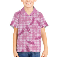 Purple Palaka Hawaii Palapalai Family Matching Off Shoulder Maxi Dress and Hawaiian Shirt Hawaiian Fern - Polynesian Pride