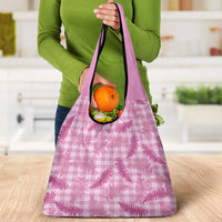 Purple Palaka Hawaii Palapalai Grocery Bag Hawaiian Fern LT14 - Polynesian Pride
