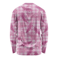 Purple Palaka Hawaii Palapalai Long Sleeve Shirt Hawaiian Fern LT14 - Polynesian Pride