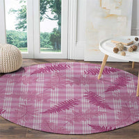 Purple Palaka Hawaii Palapalai Round Carpet Hawaiian Fern - Polynesian Pride