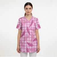 Purple Palaka Hawaii Palapalai Scrub Top Hawaiian Fern LT14 - Polynesian Pride