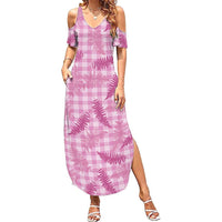 Purple Palaka Hawaii Palapalai Summer Maxi Dress Hawaiian Fern LT14 Women Purple - Polynesian Pride