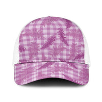 Pink Palaka Hawaii Palapalai Baseball Net Cap Hawaiian Fern LT14 One Size White Pink - Polynesian Pride