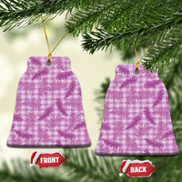 Pink Palaka Hawaii Palapalai Ceramic Ornament Hawaiian Fern - Polynesian Pride