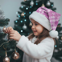 Pink Palaka Hawaii Palapalai Christmas Santa Hat Hawaiian Fern - Polynesian Pride