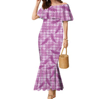 Pink Palaka Hawaii Palapalai Family Matching Mermaid Dress and Hawaiian Shirt Hawaiian Fern - Polynesian Pride