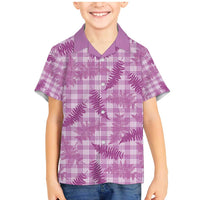 Pink Palaka Hawaii Palapalai Family Matching Mermaid Dress and Hawaiian Shirt Hawaiian Fern - Polynesian Pride