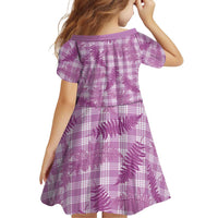 Pink Palaka Hawaii Palapalai Family Matching Off Shoulder Short Dress and Hawaiian Shirt Hawaiian Fern - Polynesian Pride